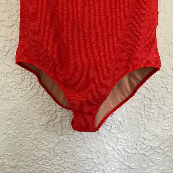 NWT J.Crew Textured Scoopneck One-Piece Swimsuit Venetian Red Size 22 - Picture 3 of 9